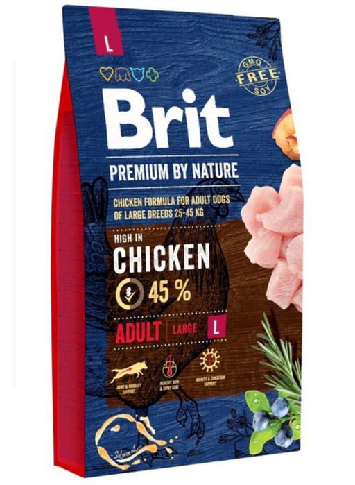 Brit Premium Dog Adult L с курицей 8 кг