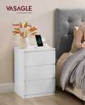 Szafka stolik nocny 2xUSB-A 2 gniazda AC trzy szuflady 59x40x35cm
