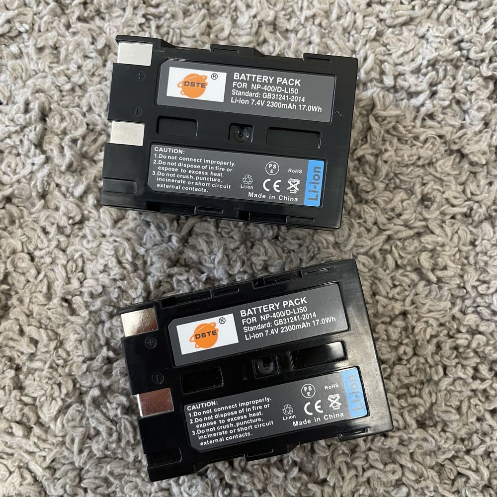 DSTE ładowarka + 2 szt. akumulator zamiennik do Pentax D-LI50