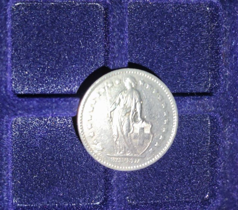 Moeda de 1 Franco Suíço de 1976