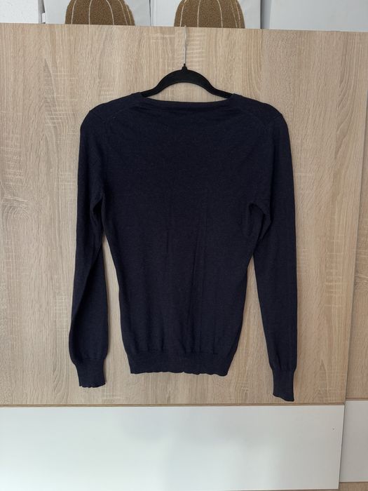 Sweter Massimo Dutti M 70% silk 10% kaszmir 20% bawełna w serek jedwab