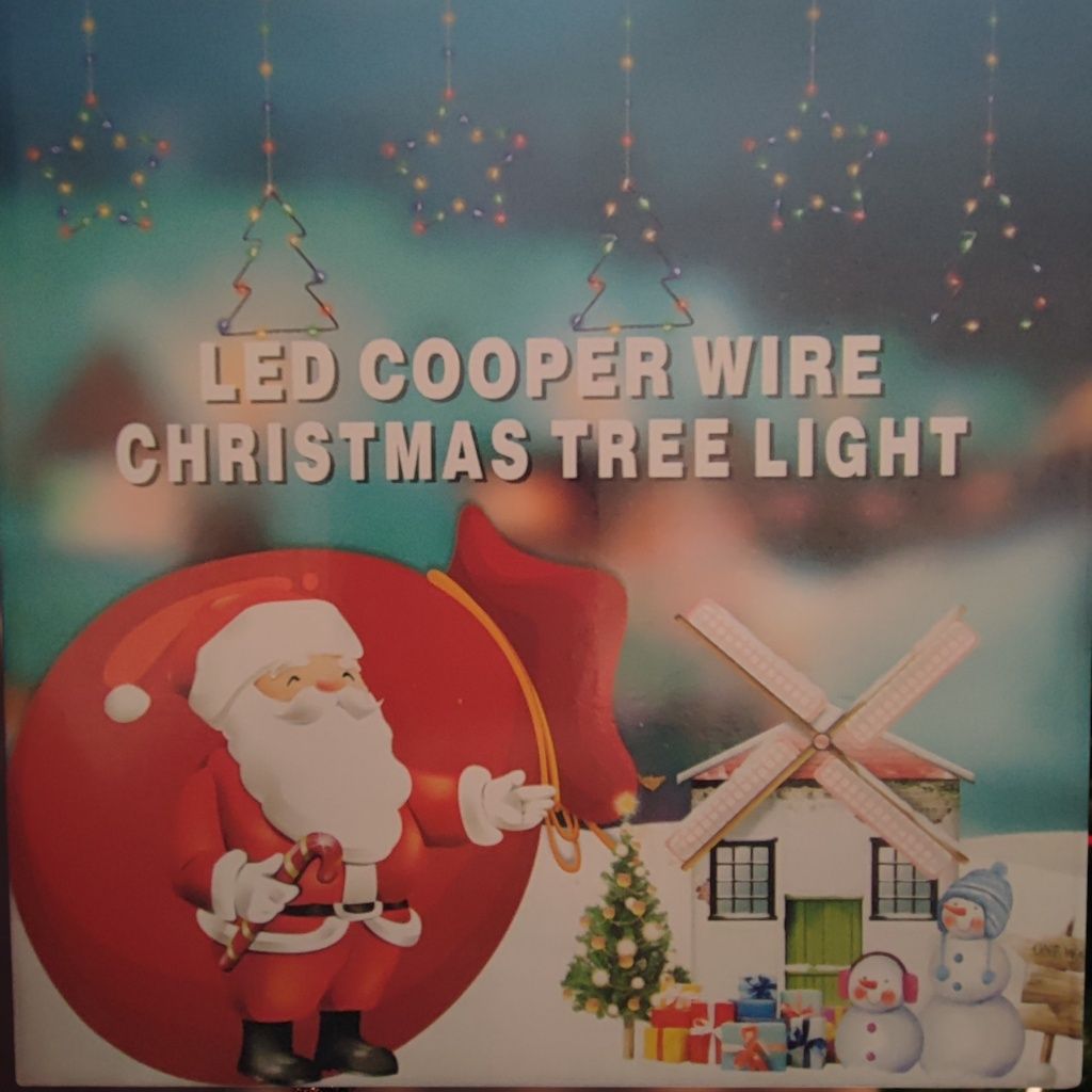 Świąteczne oświetlenie LED 8 szt choinek