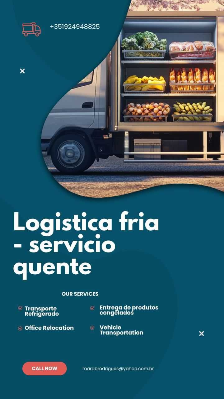 Serviços de transporte frio/congelados
