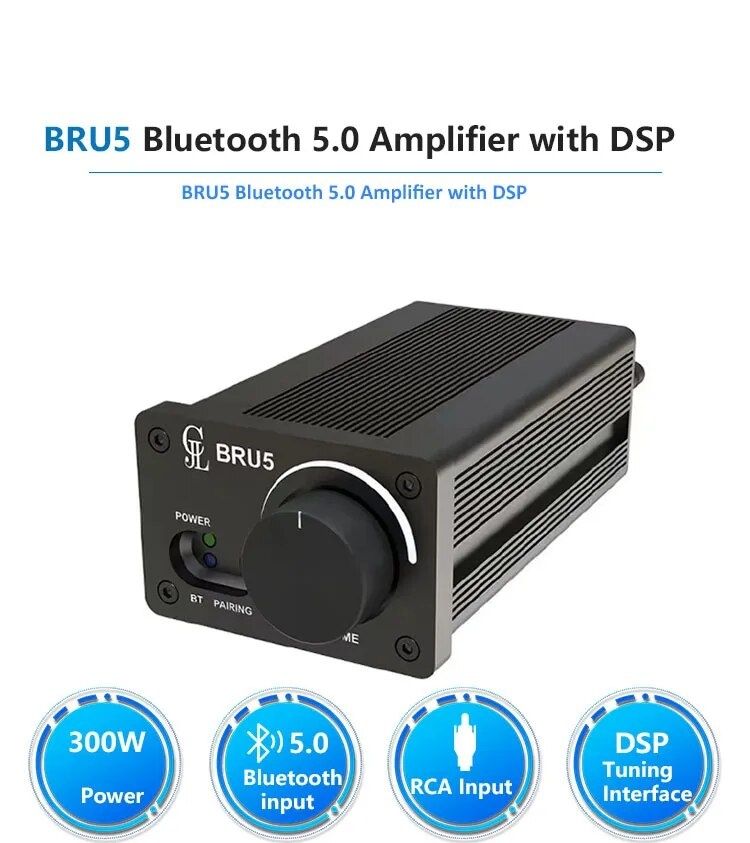TPA3255, 18-48v, усилитель Wondom Bru5 DSP підсилювач клас D Bluetooth