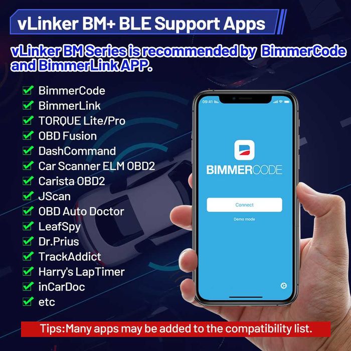 Interfejs diagnostyczny do BIMMERCODE BMW Vgate vLinker BM BT 3.0