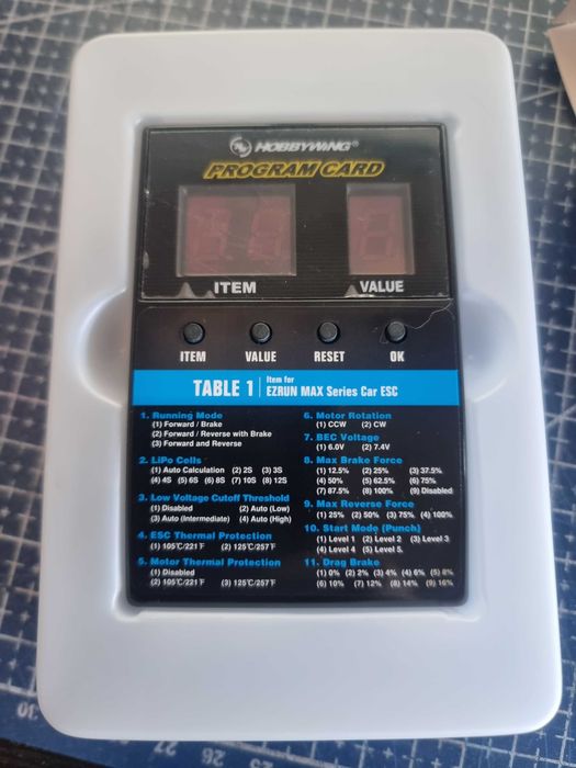 ESC Hobbywing 880 Quikrun + programador de cartão