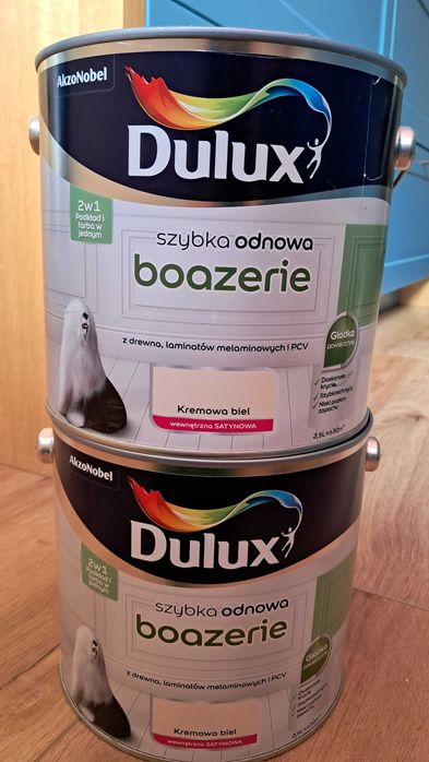 Nowa farba Dulux Szybka Odnowa Boazerie 2,5l kremowa biel
