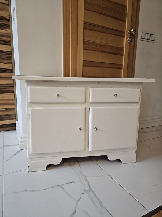 Szafka pomocnicza szafeczka konsola drewno biała