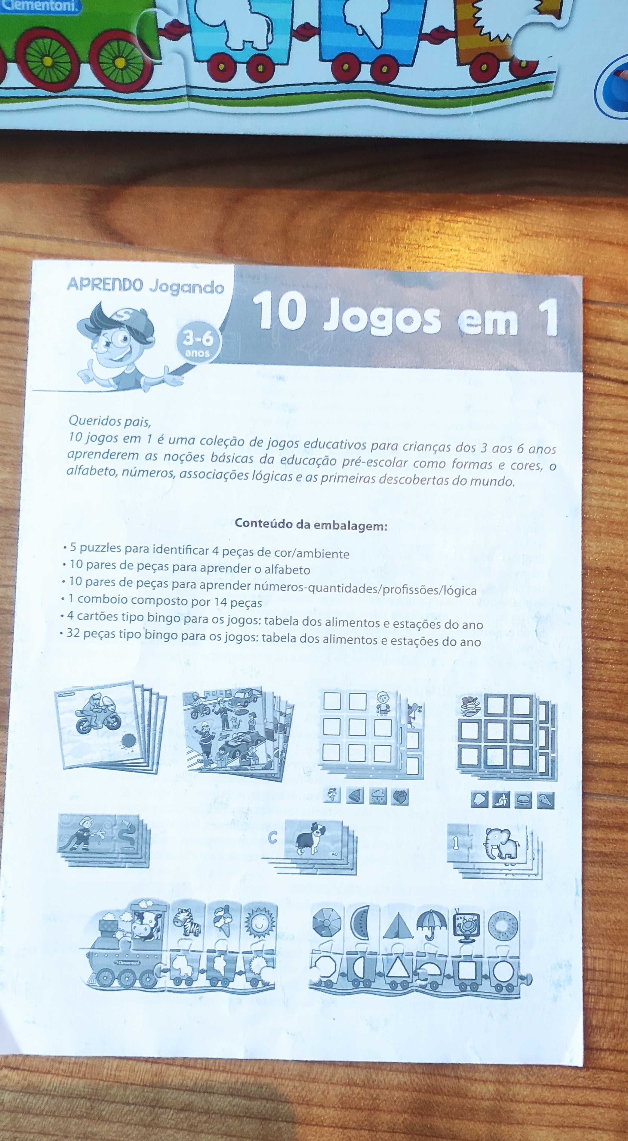 Jogo CLEMENTONI Aprendo Jogando - 10 jogos em 1 (+3 anos)