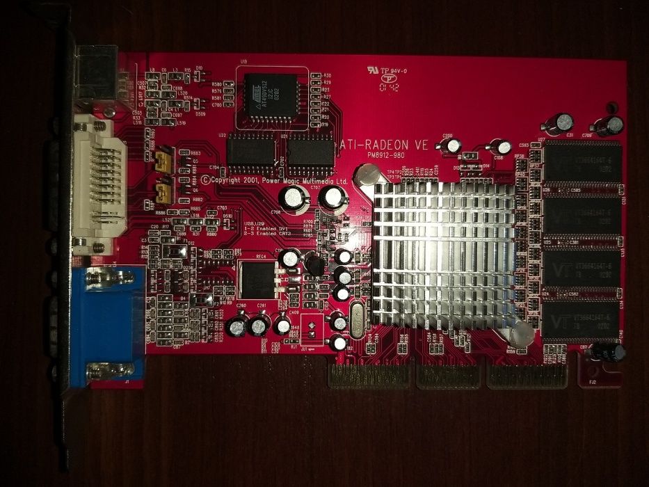 Видеокарты AGP PCI + радиатор