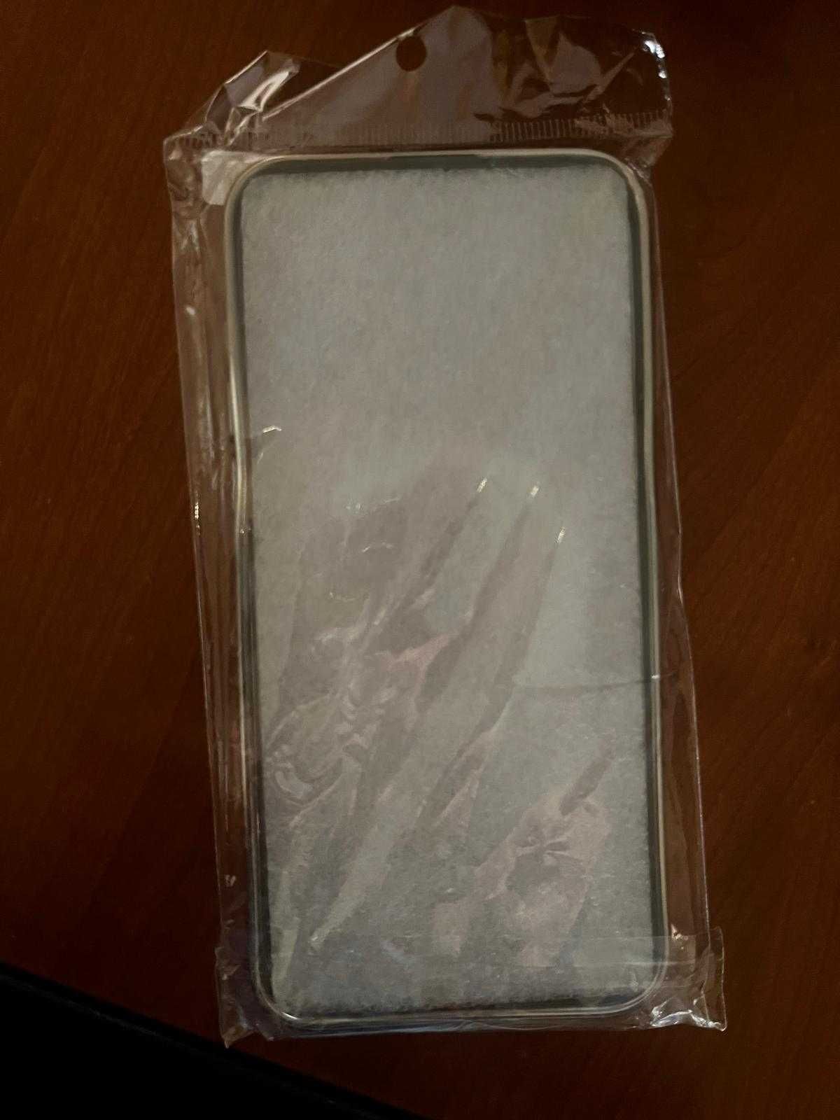 capa transparente/dourada para iphone pro max