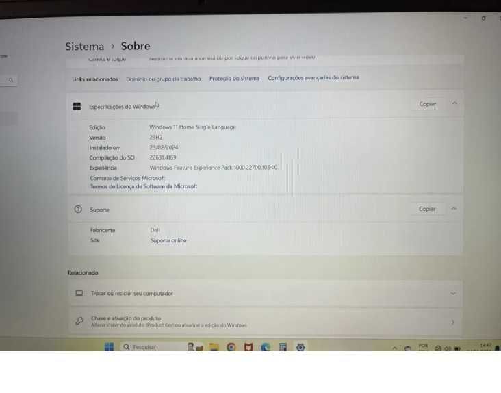 Notbook DELL Geraçao 12 -em perfeito estado