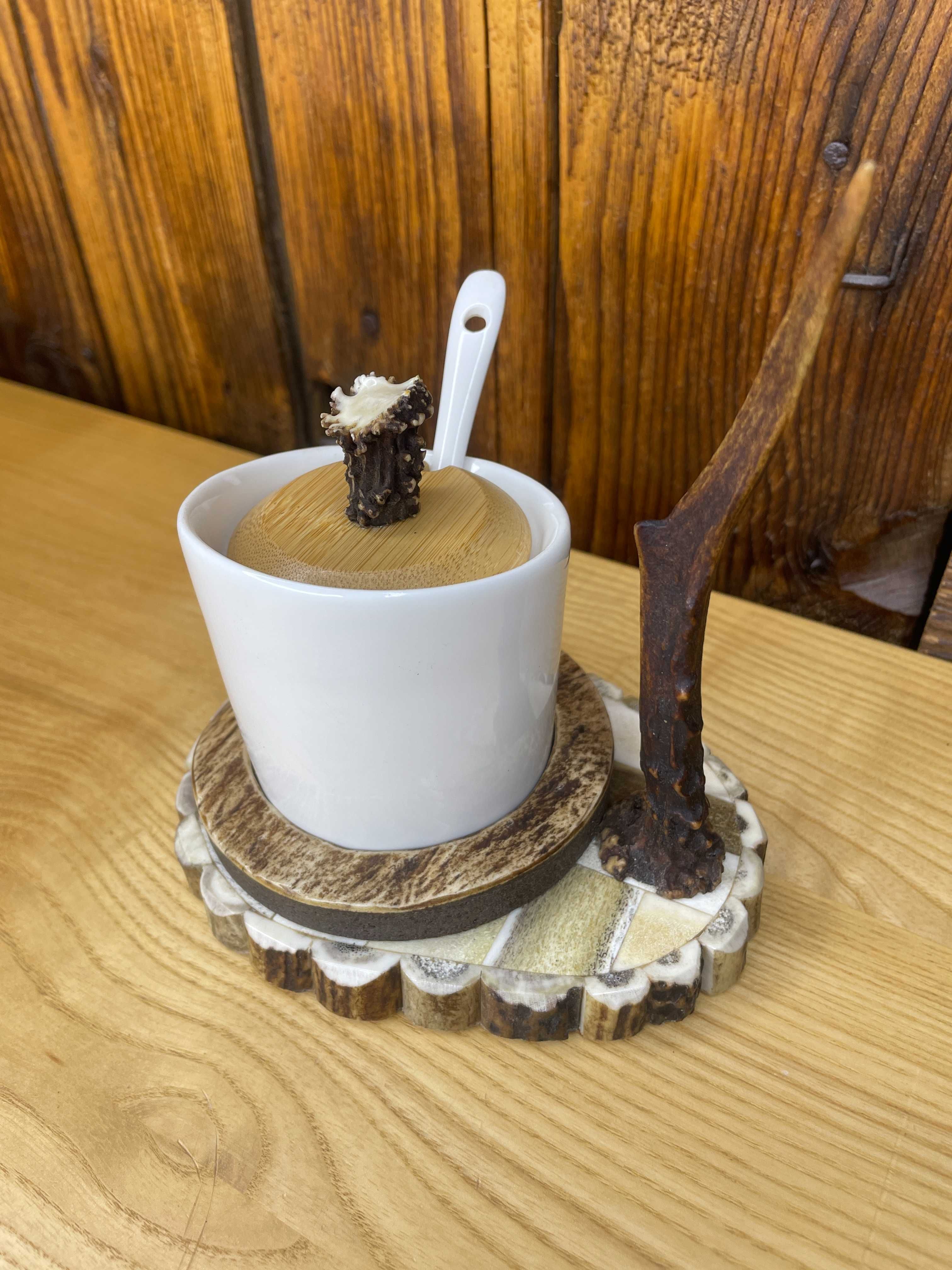 Cukiernica z poroża handmade prezent poroże jeleń łoś P329
