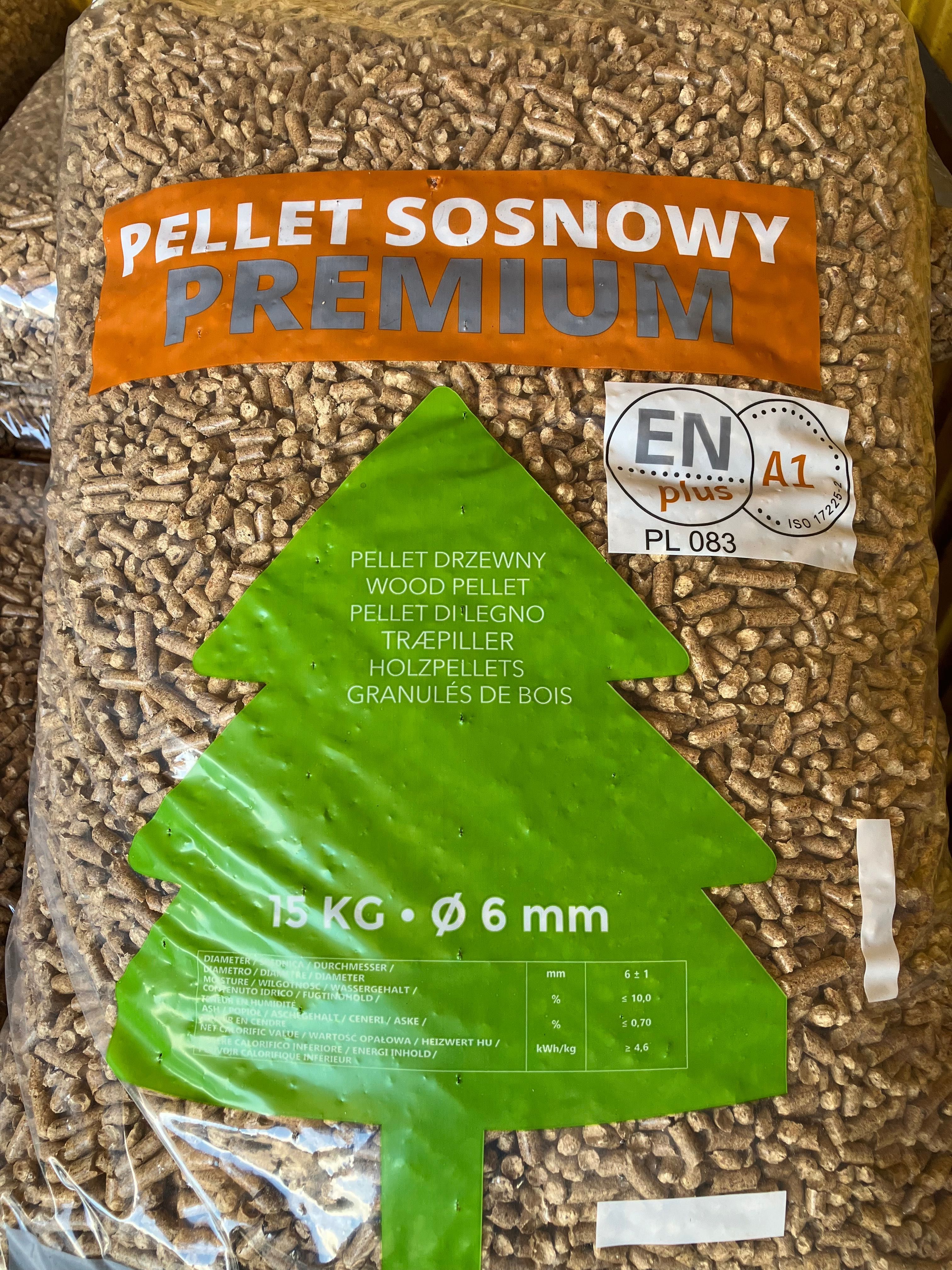 Pellet Pelet  Kuzio sosnowy Premium certyfikat A1