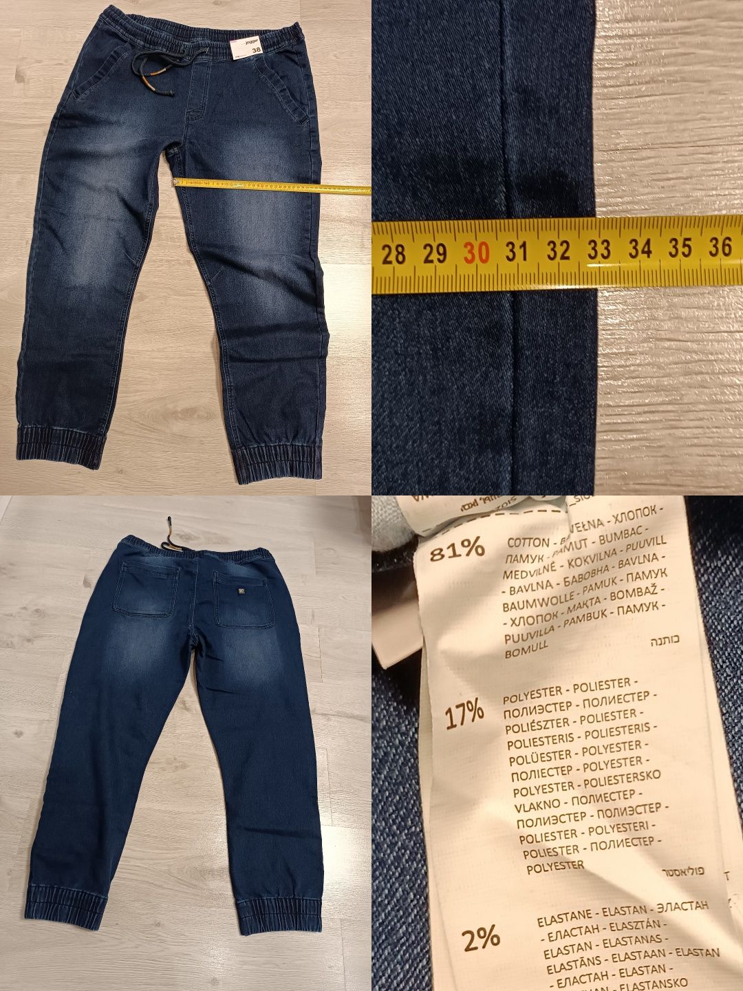 Jogerry jeansy spodnie męskie rozmiar 38