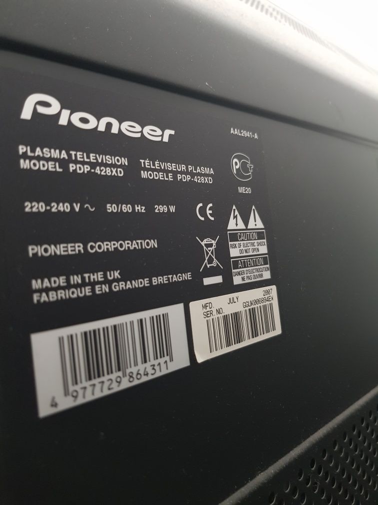 Telewizor plazma Pioneer 42 cale PDP 428XD