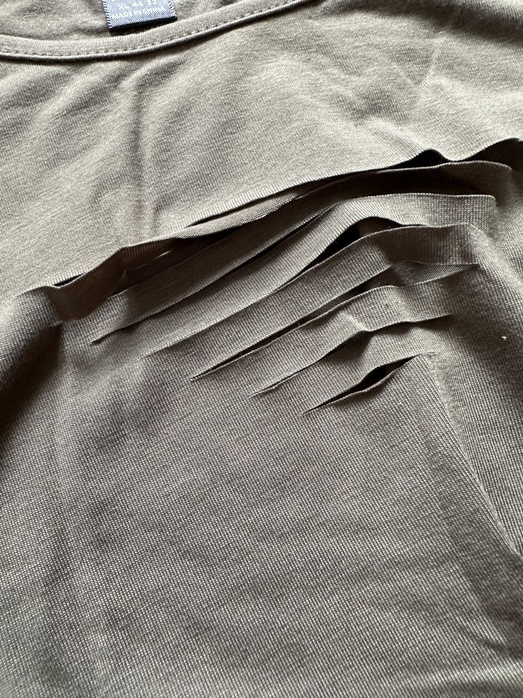 Bluzka bezrękawnik shein zieleń militarna khaki XL