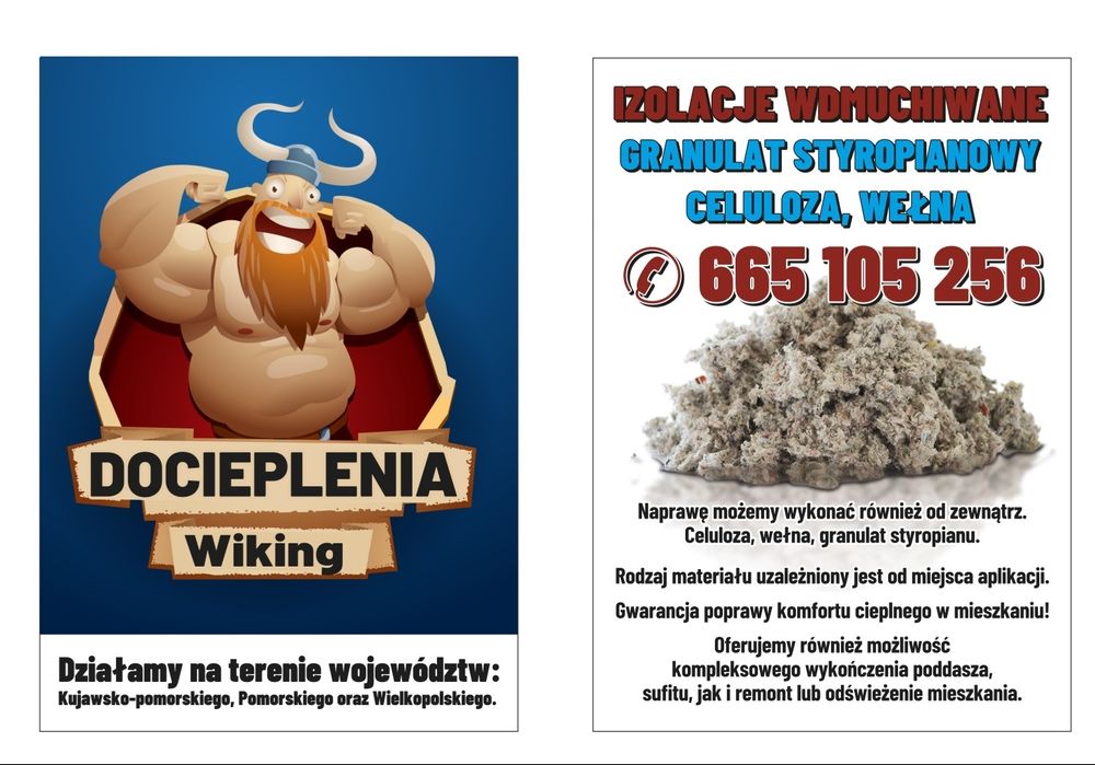 Celuloza, wełna, styropian