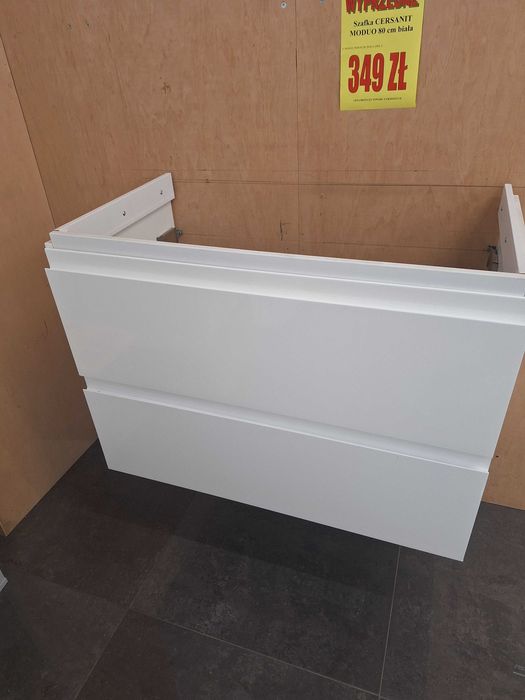 Szafka po umywalkę Cersanit Moduo szafka  biała 80cm