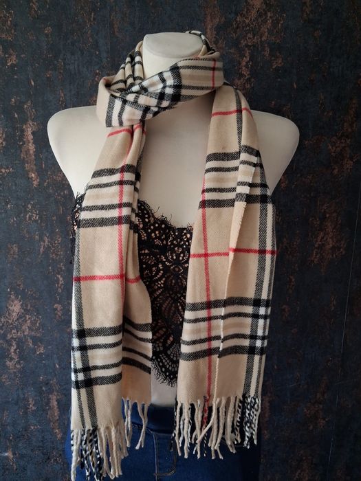 Ciepły kaszmirowy szalik damski meski unisex