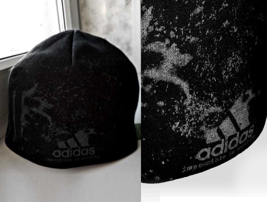 Шапка черная мужская c надписью adidas черная шапка демисезон