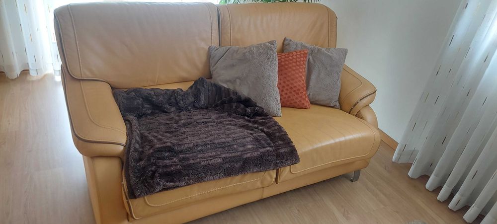 Sofa em pele em bom estado