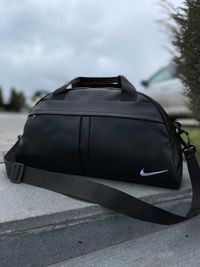 Сумка груша Nike чорна кожанная найк спортивная сумка для спортзала