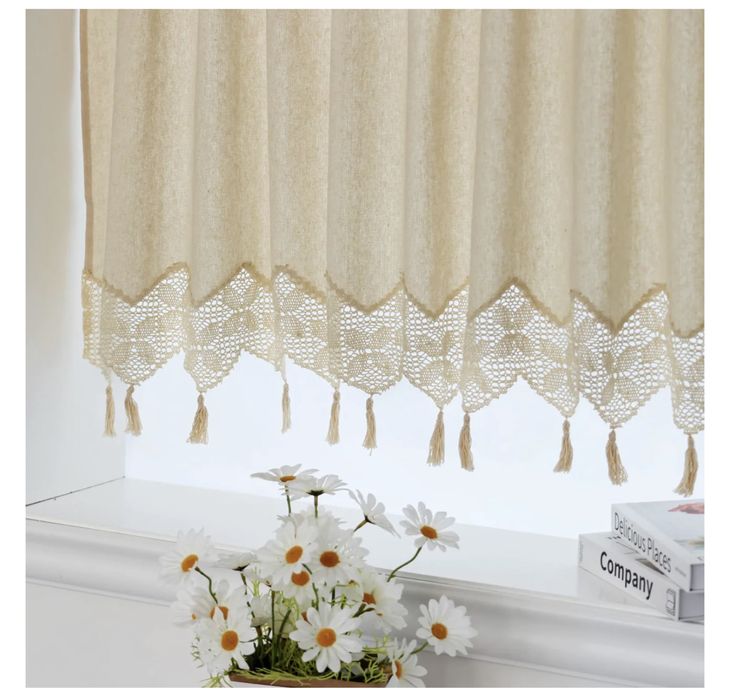 Zasłona szydełkowa, krótka