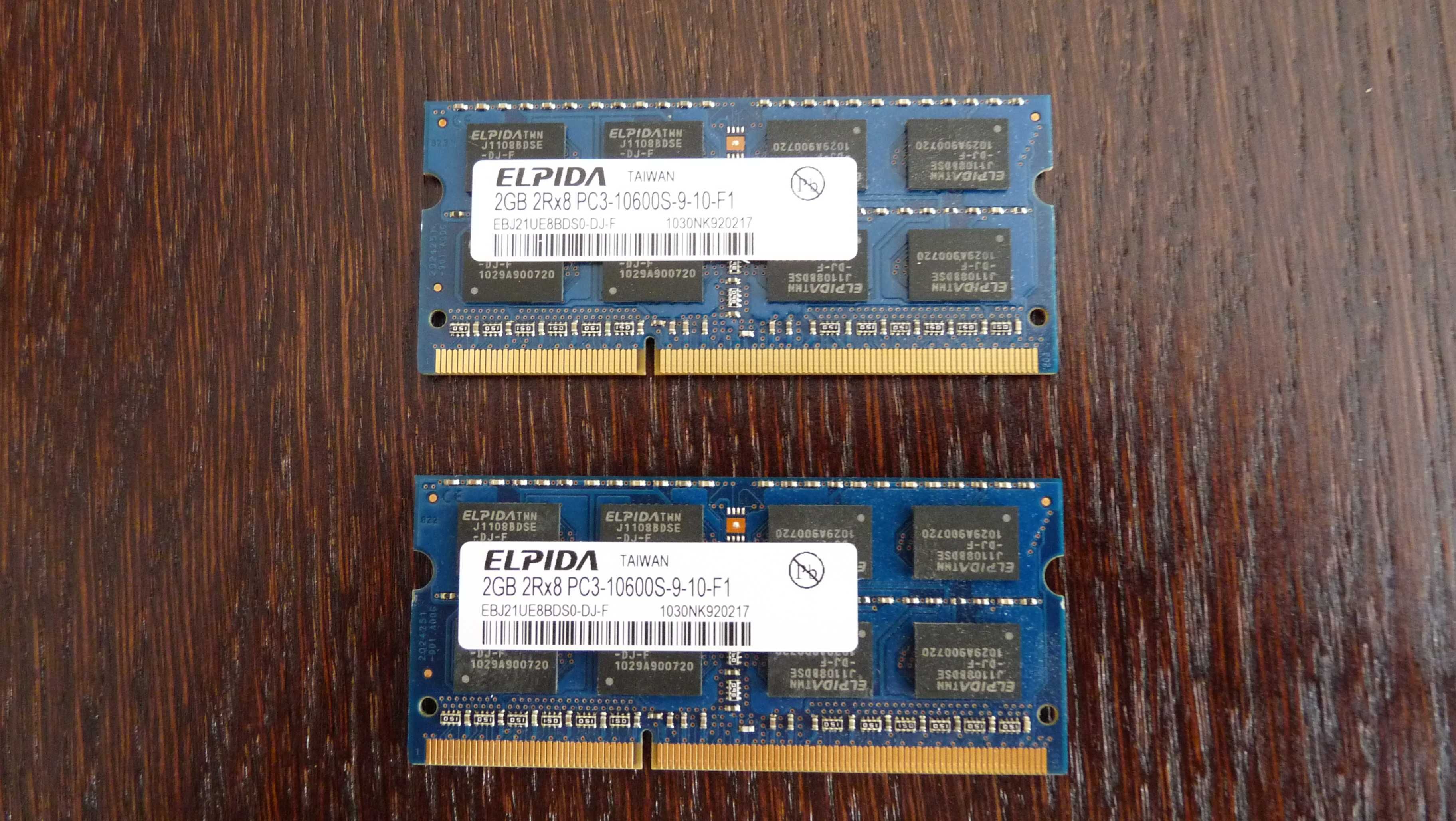 Pamięć Ram Elpida 2x2GB DDR3 1333MHz SODIMM Laptop