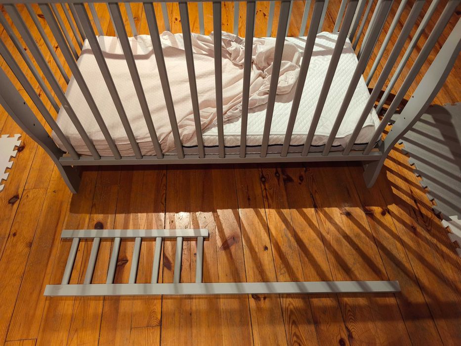 Łóżeczko niemowlęce 60x120 + materac Rucken