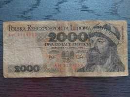 Oferuję kolekcjonerski banknot PRL 2000 zł w idealnym stanie! Okazja!!