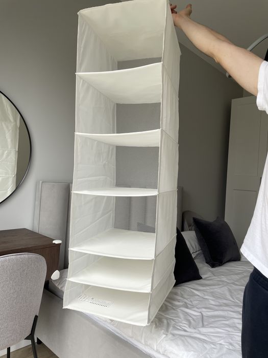 SKUBB ikea Wisząca półka, 6 przegród, biały