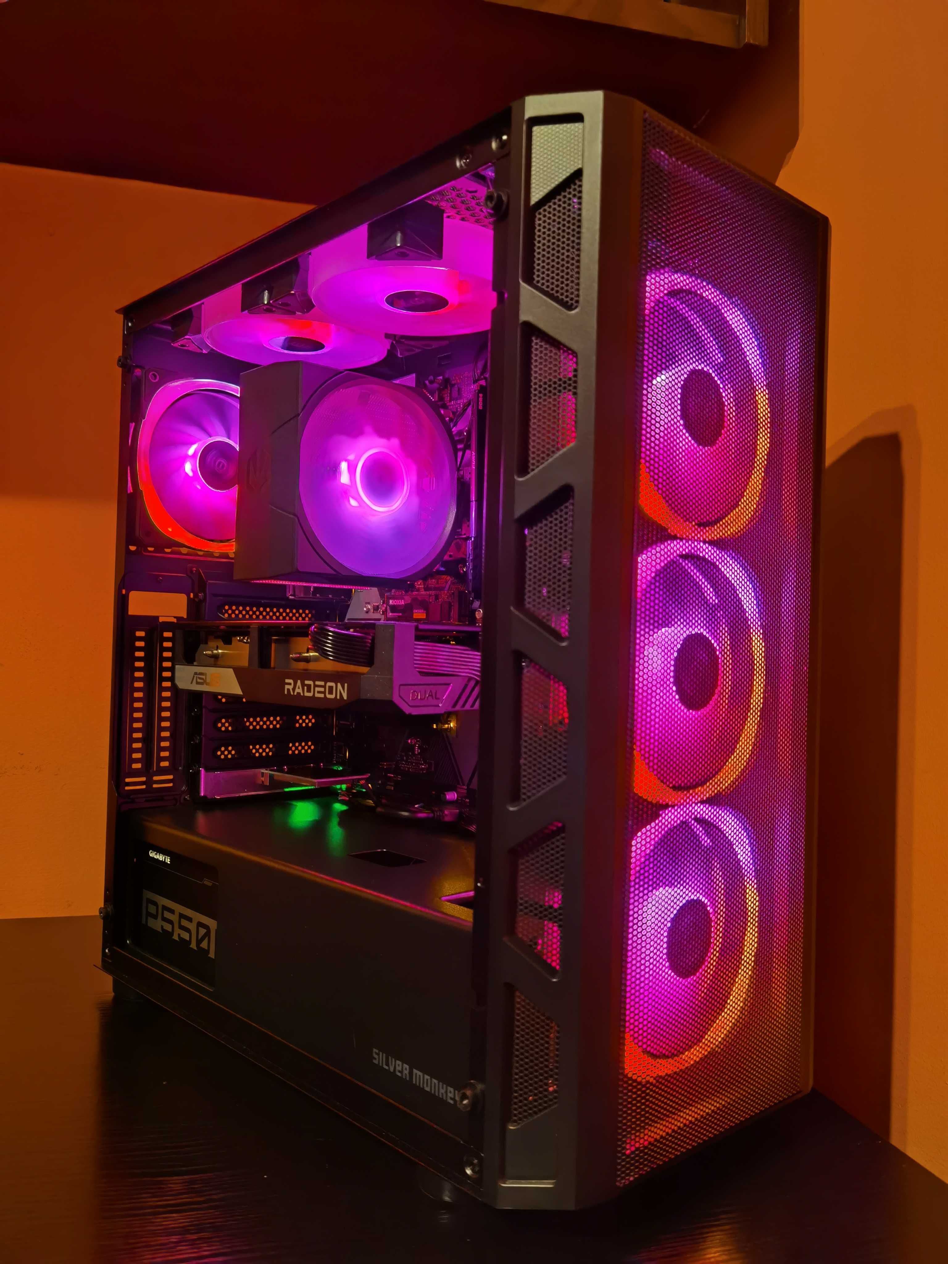 Ryzen 5 5600 • RX 6600 • 32GB RAM • 1TB SSD - komputer do gier z RGB