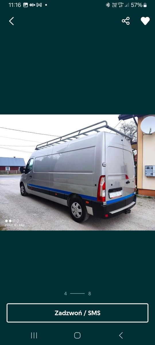 Bagażnik dach Renault MASTER L3 Długi