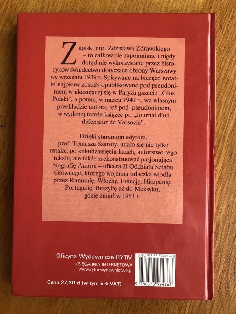 Mjr Zdzisław Żórawski - Dziennik obrońcy Warszawy