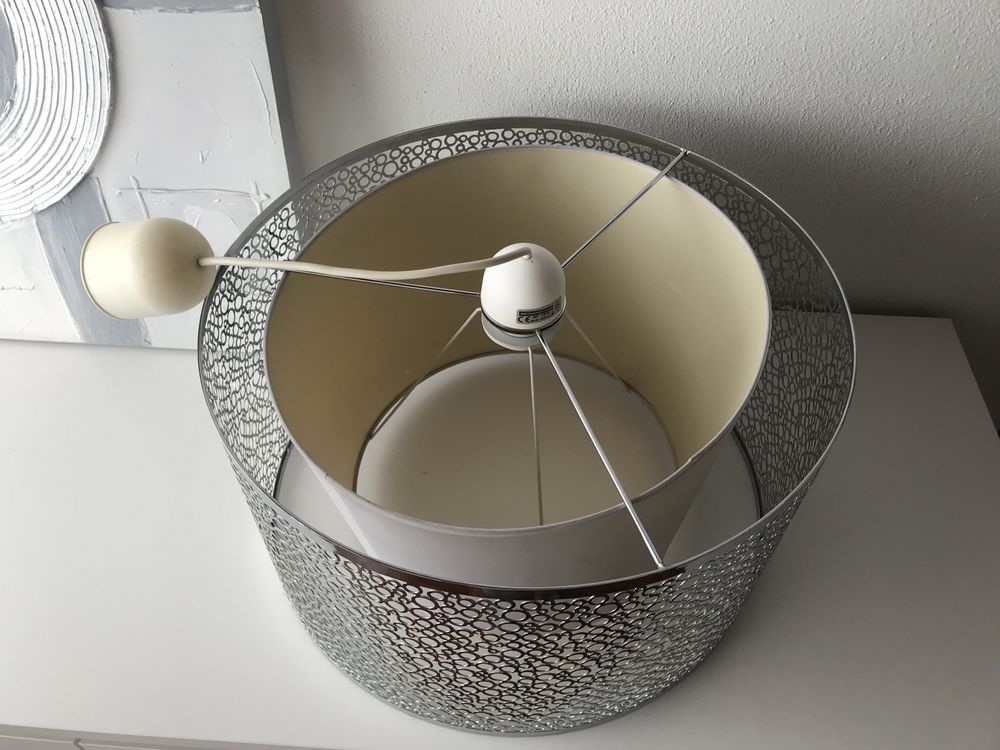 Candeeiro Prateado diamentro 43cm