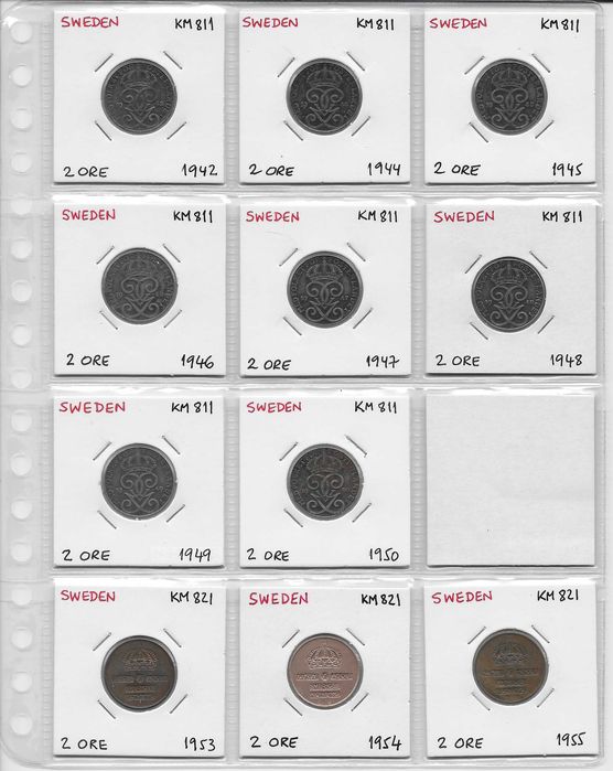 Coleção de Moedas da Suécia