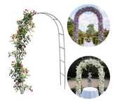 Super PERGOLA ogrodowa METALOWA łuk na kwiaty RÓŻE ozdobny 240cm