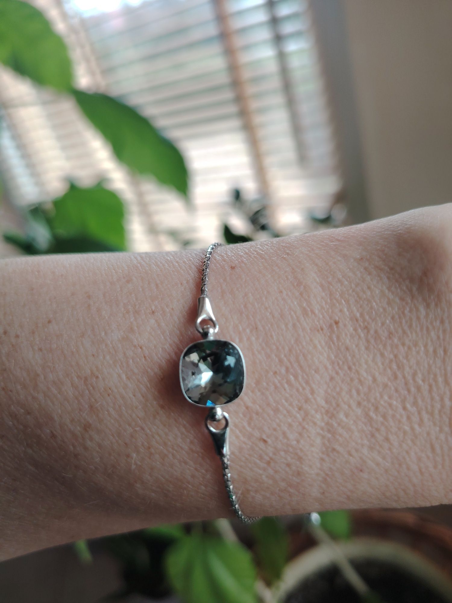 Bransoletka Spark Silver Night Swarovski srebrna regulowana