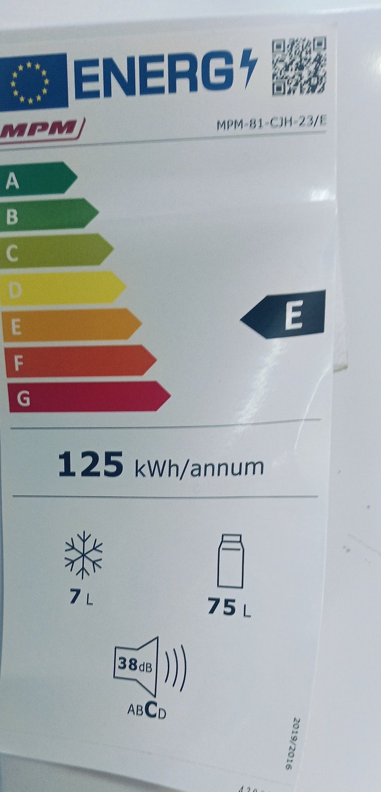 Lodówka jednodrzwiowa MPM MPM-81-CJH-23