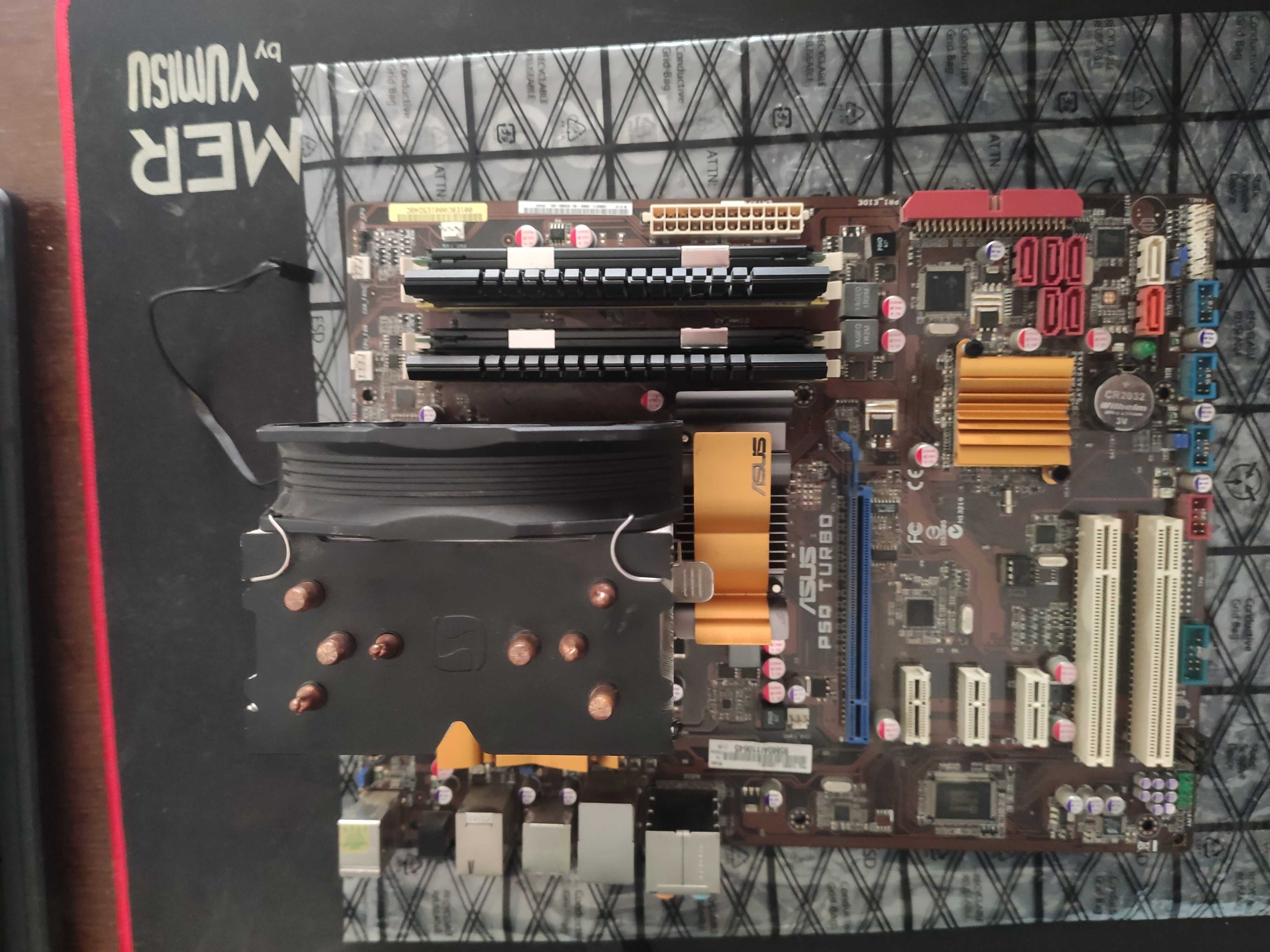 Intel Q9650 + płyta Asus P5Q Turbo + 8 GB RAM + chłodzenie SPC Spartan