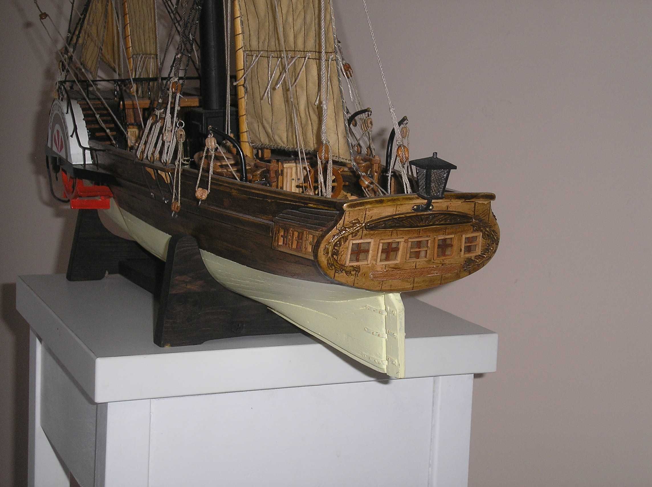 Model duńskiego  statku parowo -żaglowego