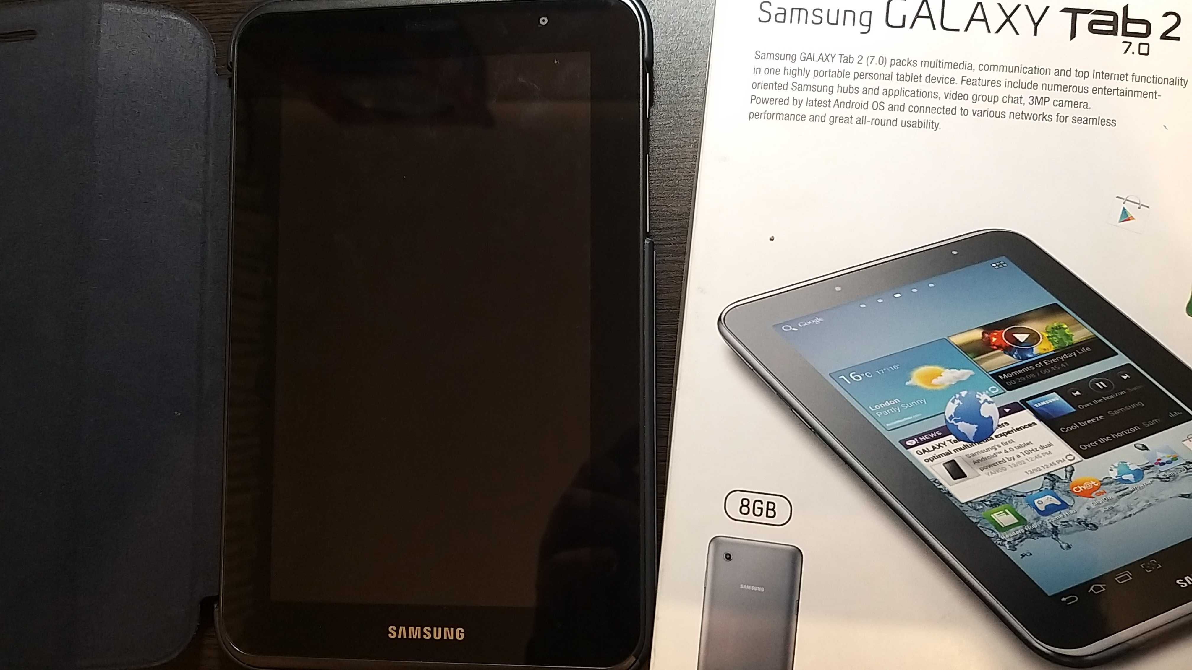 Tablet Samsung Galaxy Tab 2 7.0 folia