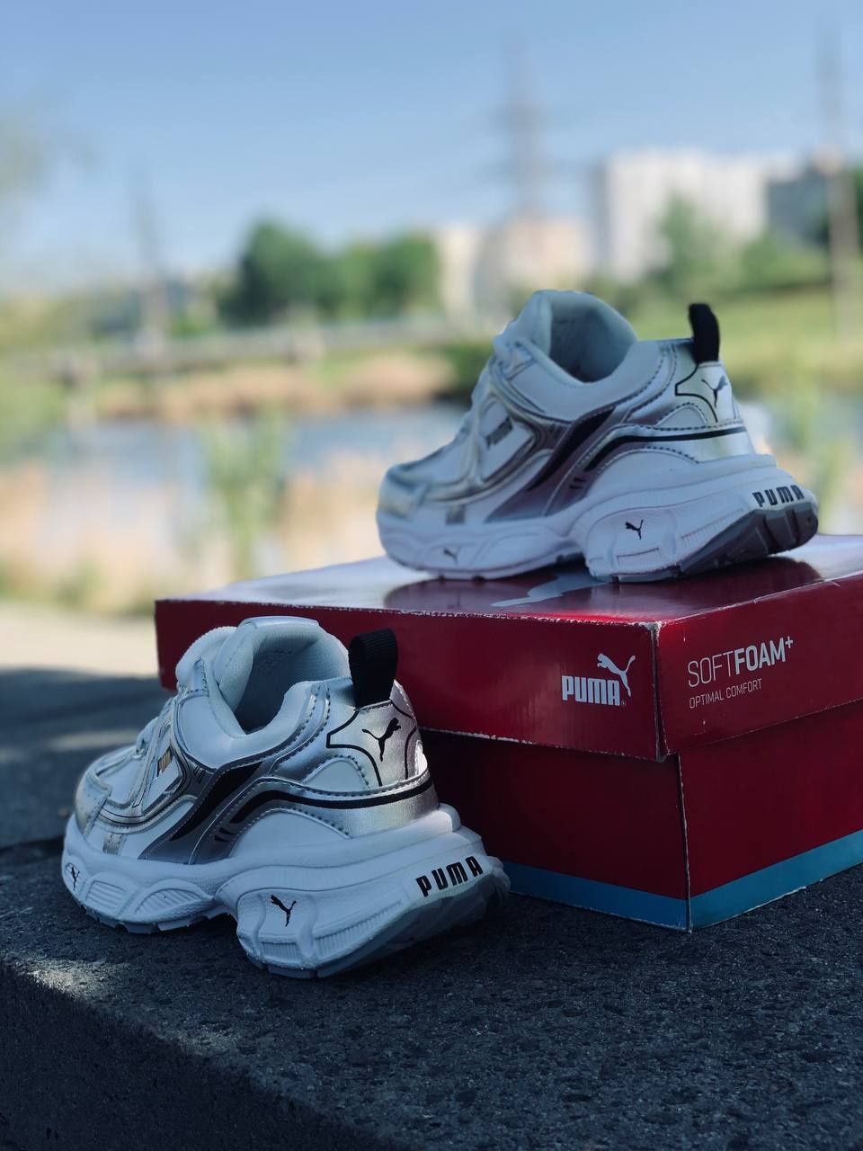 Женские кроссовки Puma Белые летние кросовки Пума кросівки Пума