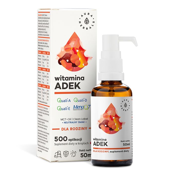 Witamina ADEK dla rodziny, MCT, krople 50 ml