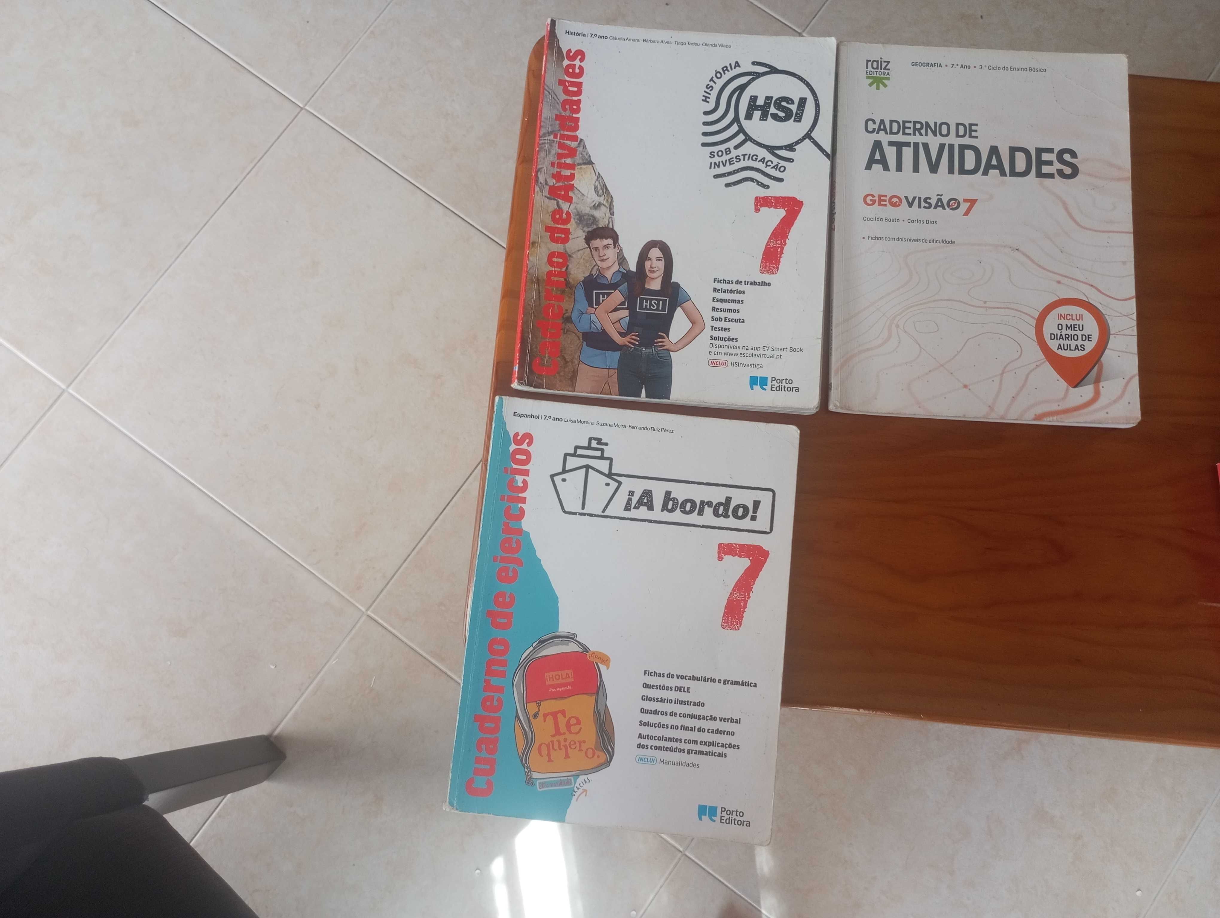Cadernos fichas 7 ano