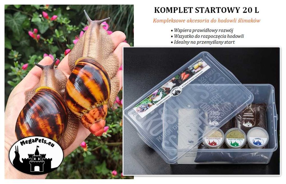 Podłoże kokosowe Torf Premium dla ślimaków Achatina Lissachatina