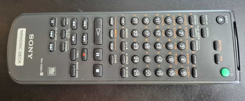 Sony RM-D28M - D7M, D8M, D15M, D33M Minidisk Pilot
