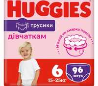 Huggies 6 трусики для дівчат 27 шт