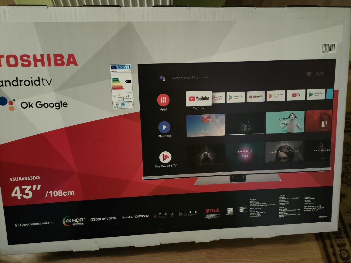 Telewizor Toshiba 43' Android TV